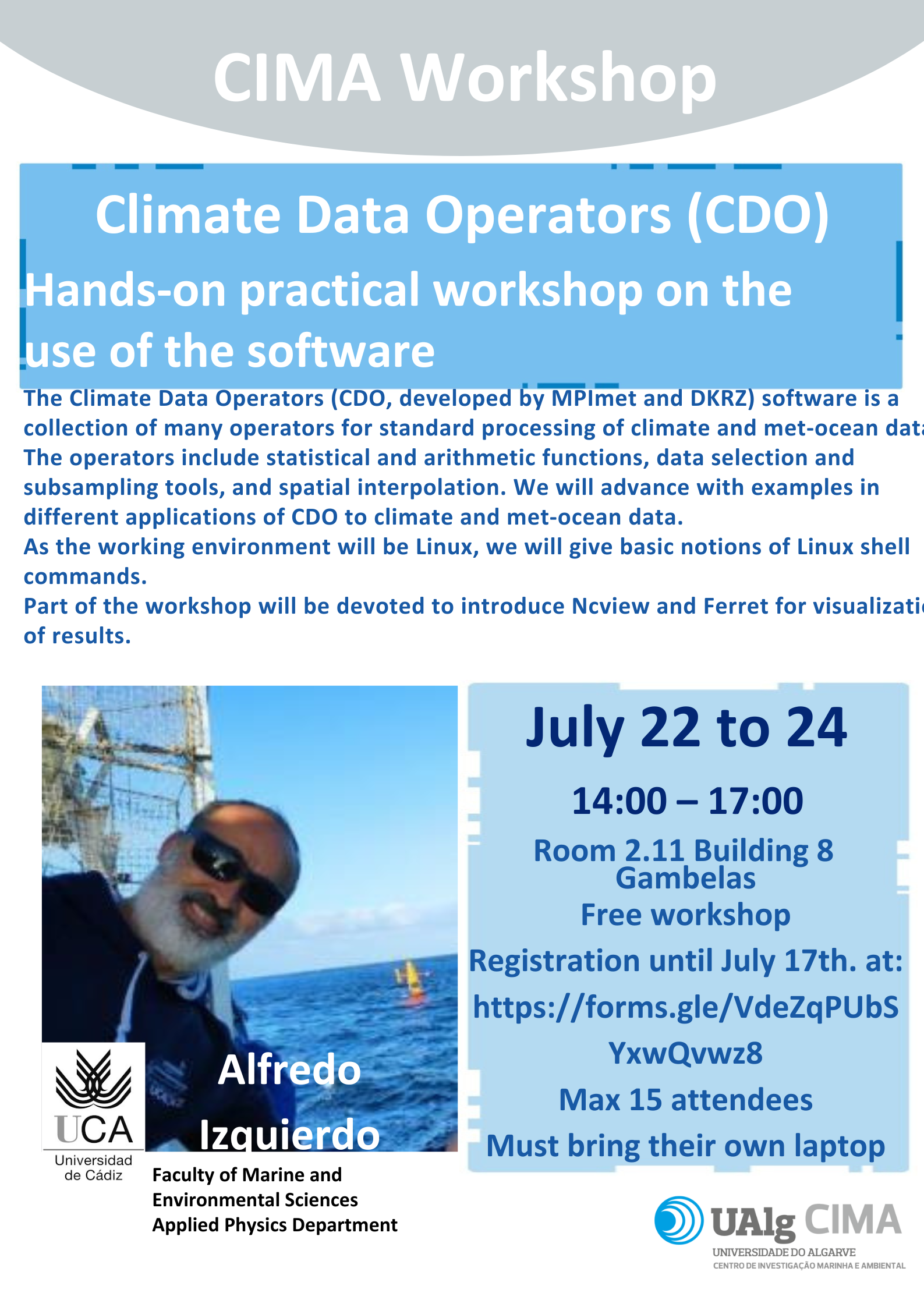 Workshop on Climate Data Operators (CDO)