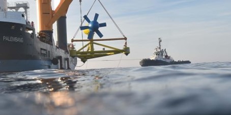 Use of an environmental proxy to determine turbulence regime surrounding a full-scale tidal turbine deployed within the fromveur strait