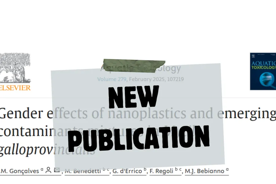 New Publication in the Journal Aquatic Toxicology